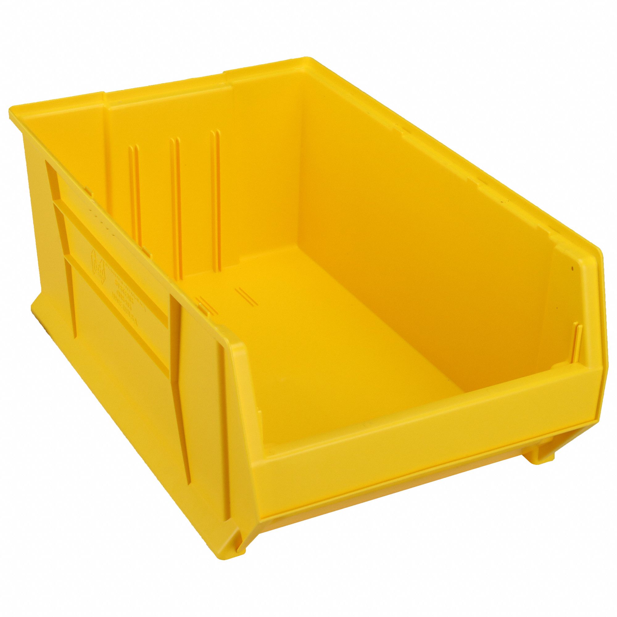BIN, 29⅞ IN OVERALL L, 18¼ IN X 12 IN, YELLOW, STACKABLE