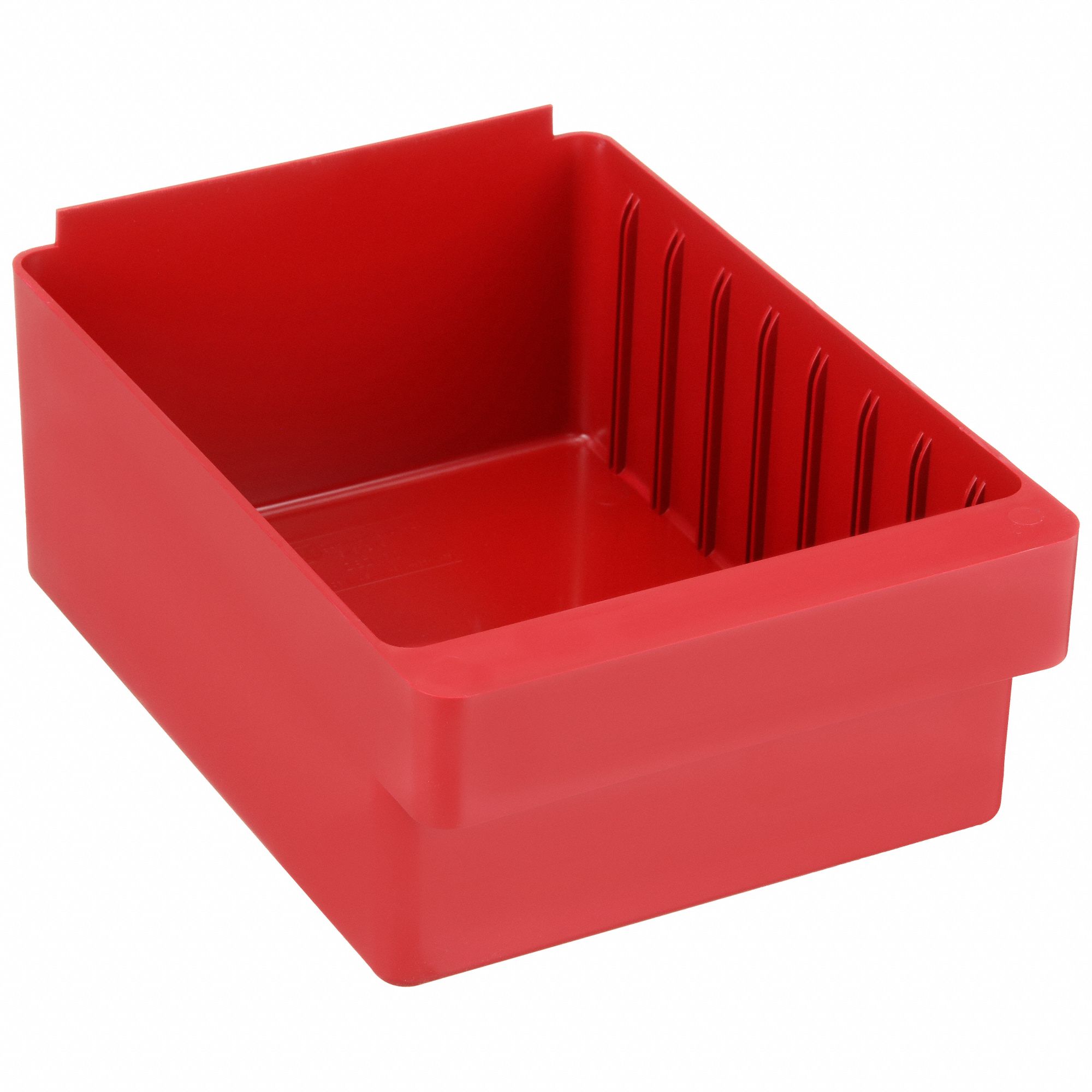 Drawer Bin: 11 5/8 in Overall Lg, 8 3/8 in x 4 5/8 in, Red, 0 Dividers