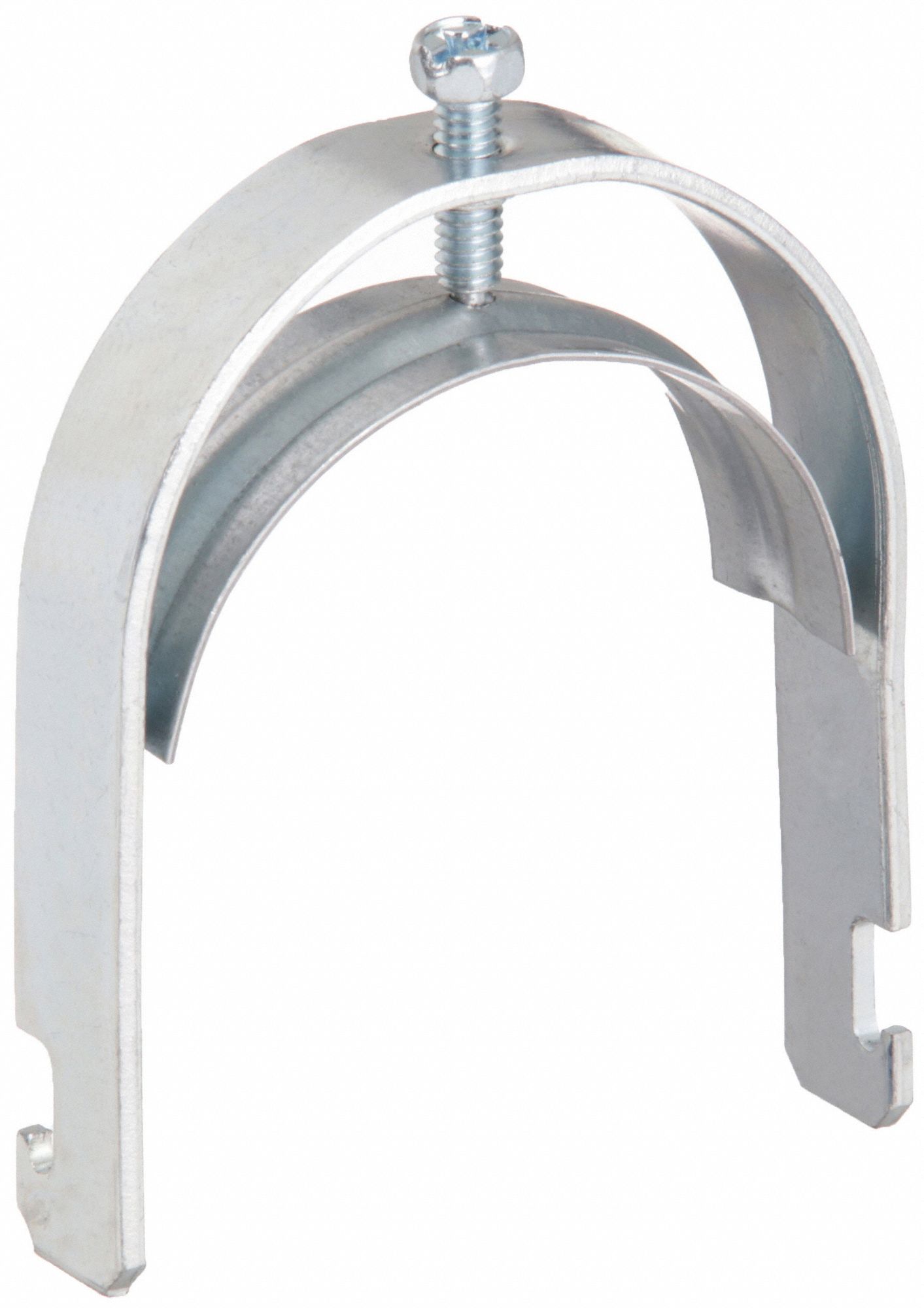 Strut Clamp: Steel, Electroplated, 2 1/2 in Conduit Trade Size