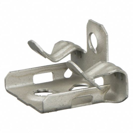 Hammer-On Beam Clamp: Steel, 1/8 in to 1/4 in, 1/4-20 Thread Size, 25 lb  Load Capacity