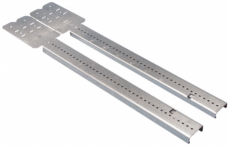 NVENT CADDY Mounting Bracket: Steel, Silver, Between Studs, Can be