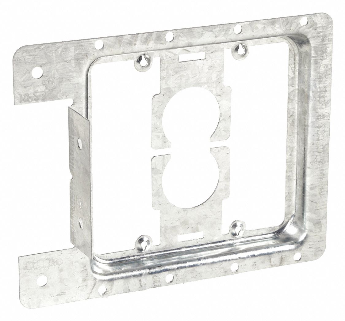 COMMUNICATION MOUNTING BRACKET, LOW-VOLT MOUNTING PLATE, STEEL, SILVER