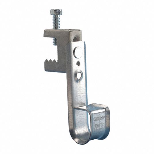 NVENT CADDY J-Hook Clamp: 3/4 in Max. Bundle Dia., 48 lb Max. Load  Capacity, Galvanized Steel