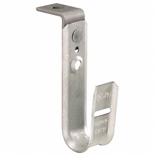 JHook Angle Bracket, Mounting Location Wall, Silver, PK 5 Grainger