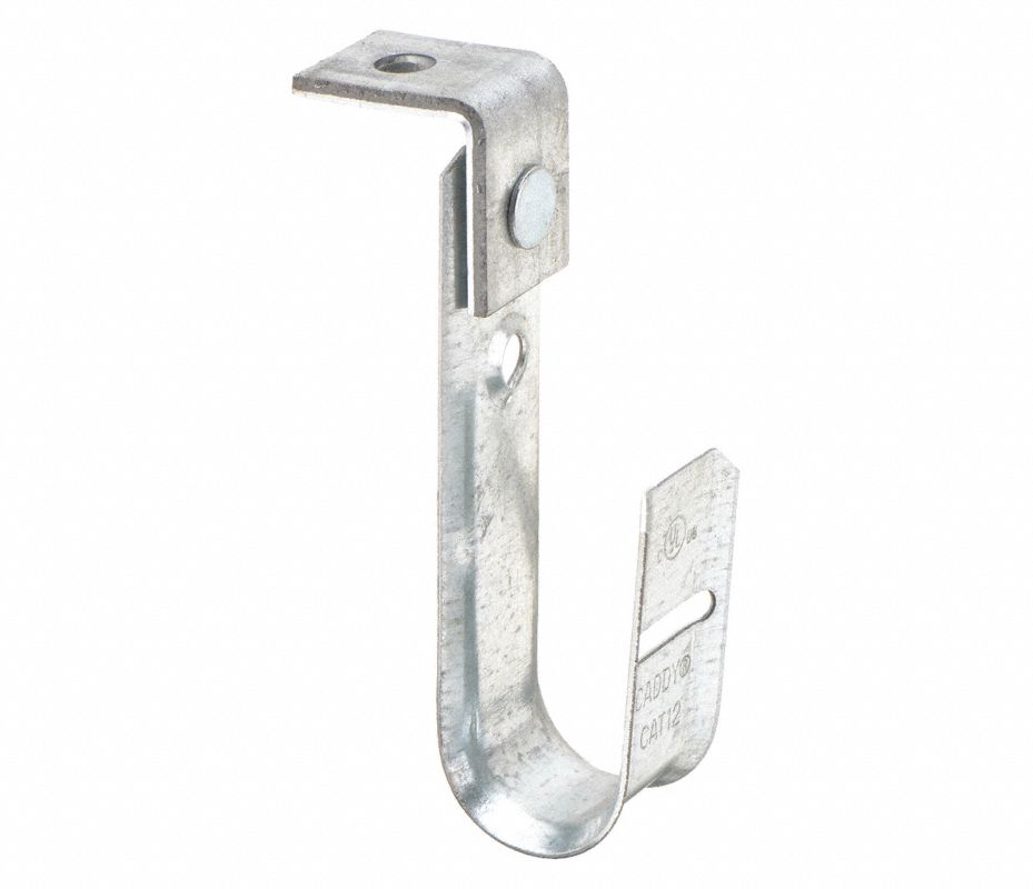 NVENT CADDY Soporte Angular con Gancho J,Acero,Plata - 2KXF2 | CAT12AB ...