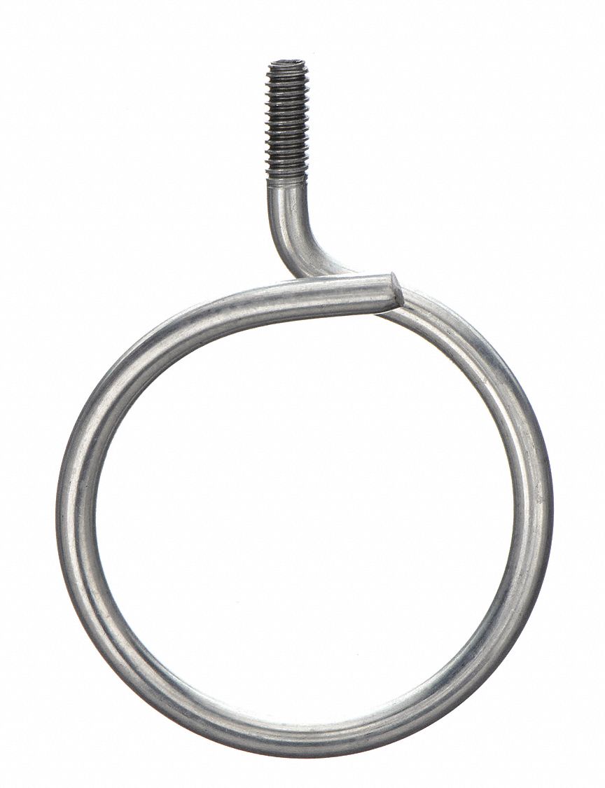 BRIDLE RING, GALVANIZED STEEL, 1¼ IN TRADE SIZE/WIRE RANGE, 1/4"-20 THREAD SIZE