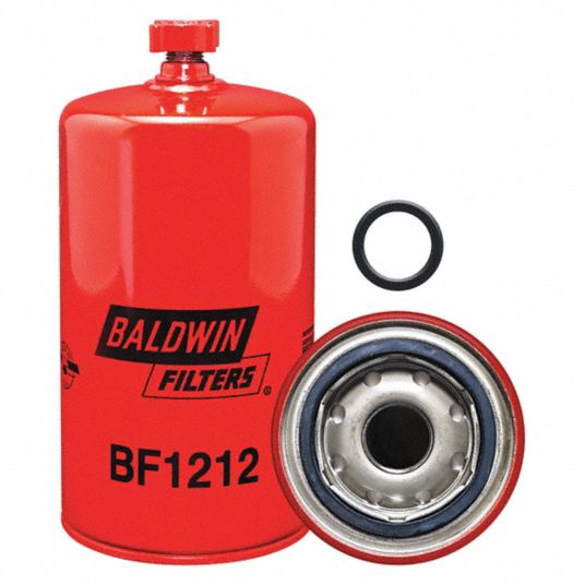 BALDWIN FILTERS Fuel Filter: 20 micron, 7 7/16 in Lg, 3 11/16 in Outside  Dia.