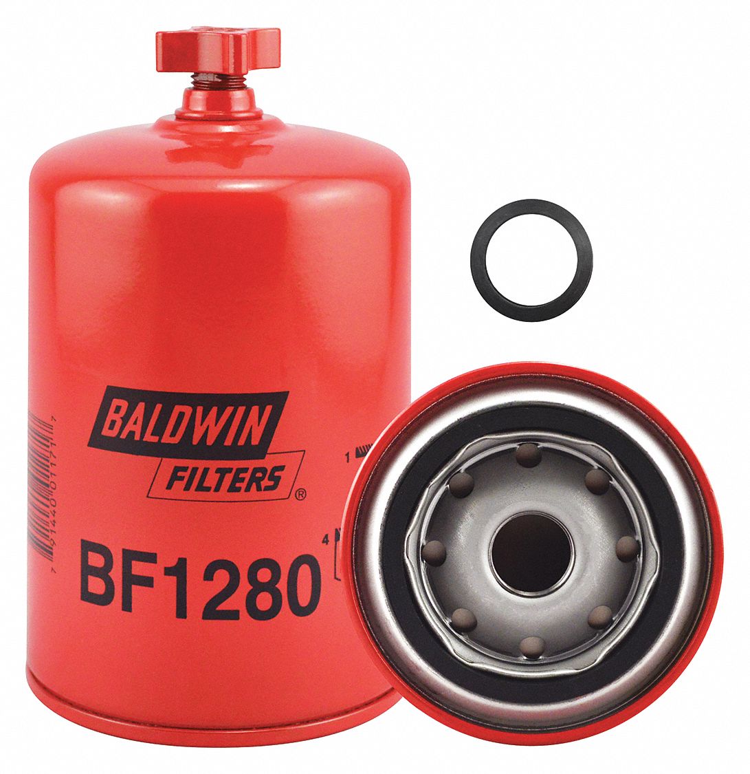 BALDWIN FILTERS, 20 micron, 6 1/4 in Lg, Fuel Filter 2KXV5BF1280