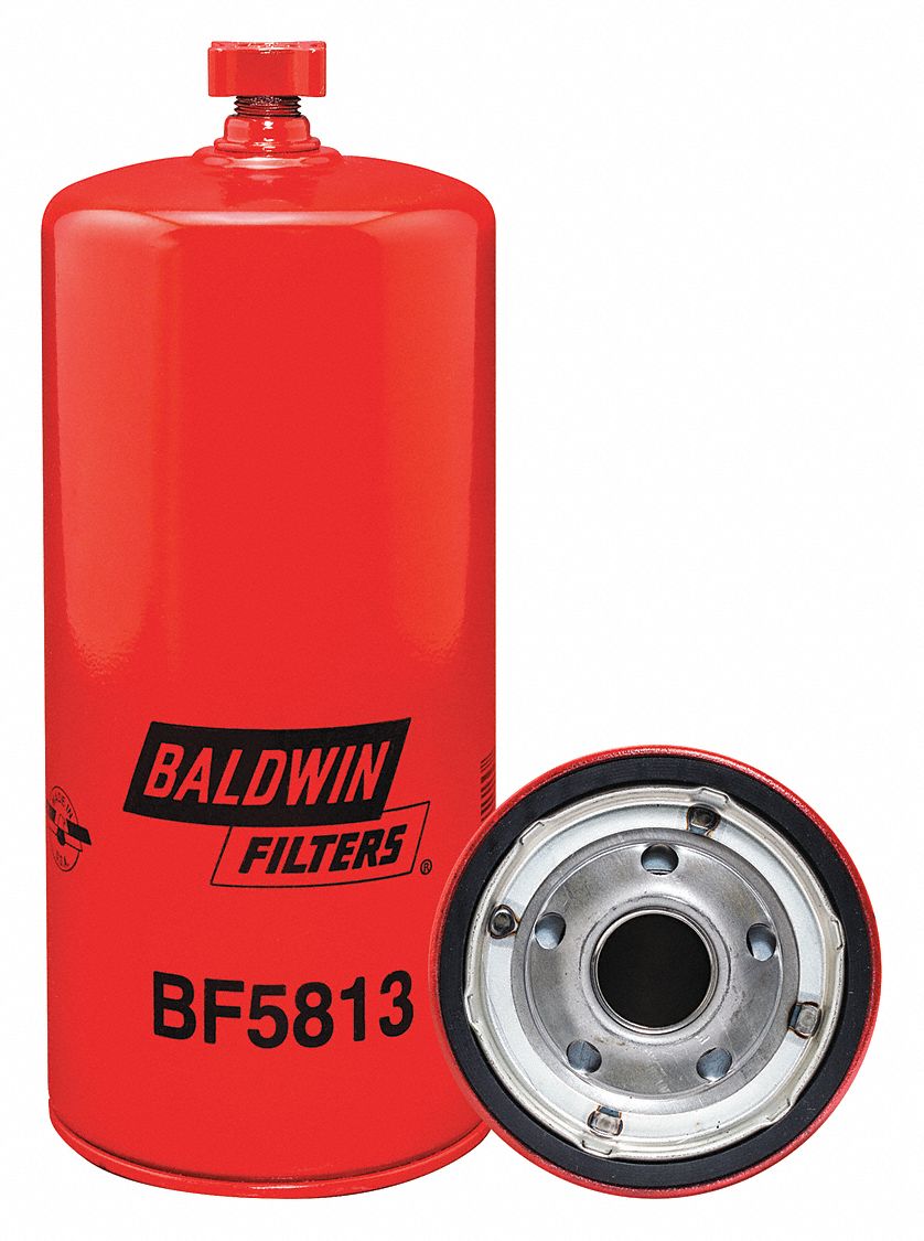 BALDWIN FILTERS, Spin-On, 3 11/16 in Outside Dia, Fuel Filter - 2KYH8 ...