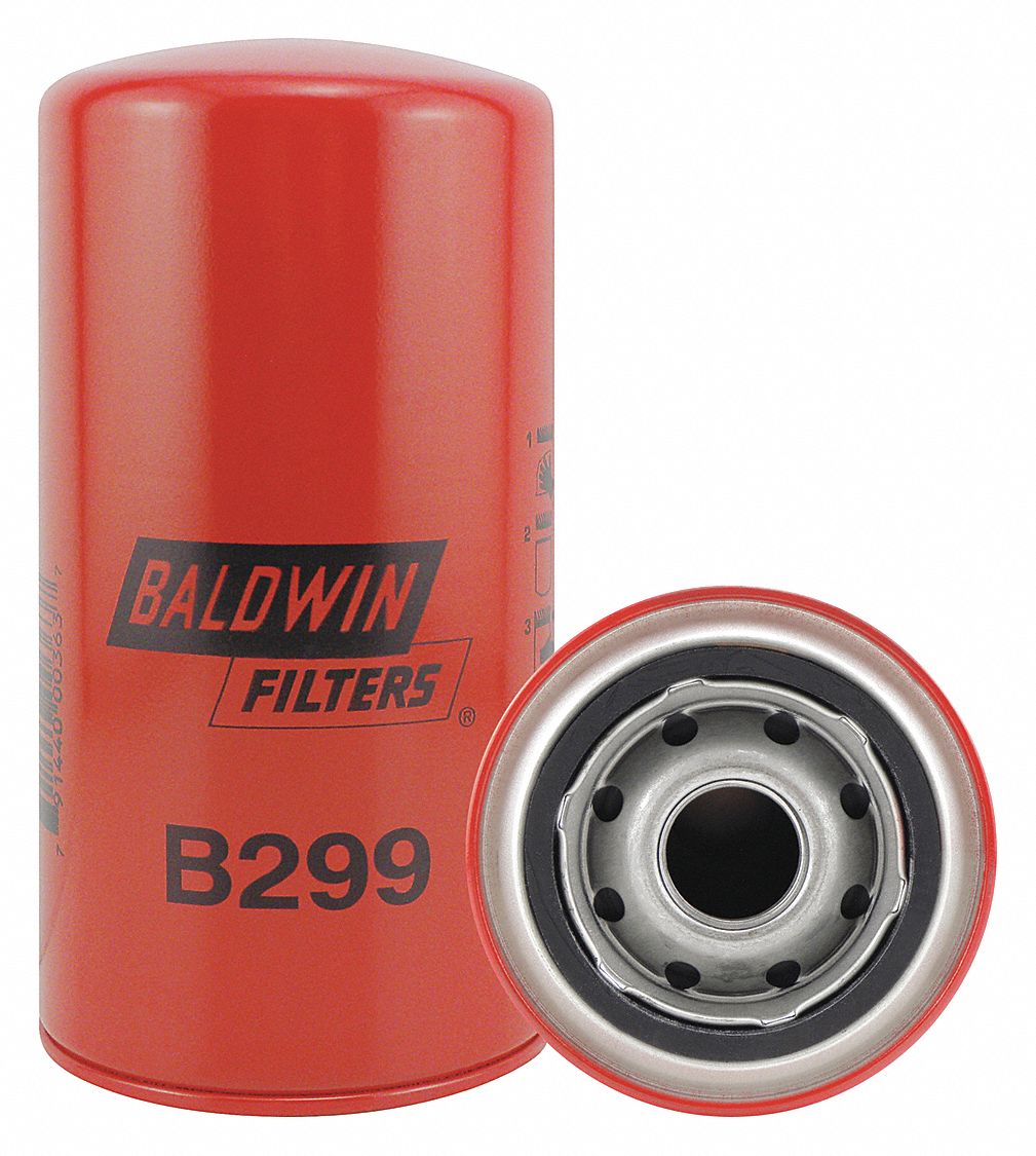 BALDWIN FILTERS, 1" Thread Size Automotive Filters, 7 5/32 in Lg, Oil