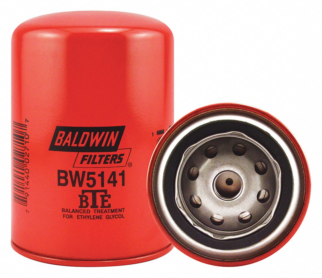 BALDWIN FILTERS Coolant Filter, SpinOn, 5 13/32 in Length, 3 11/16 in