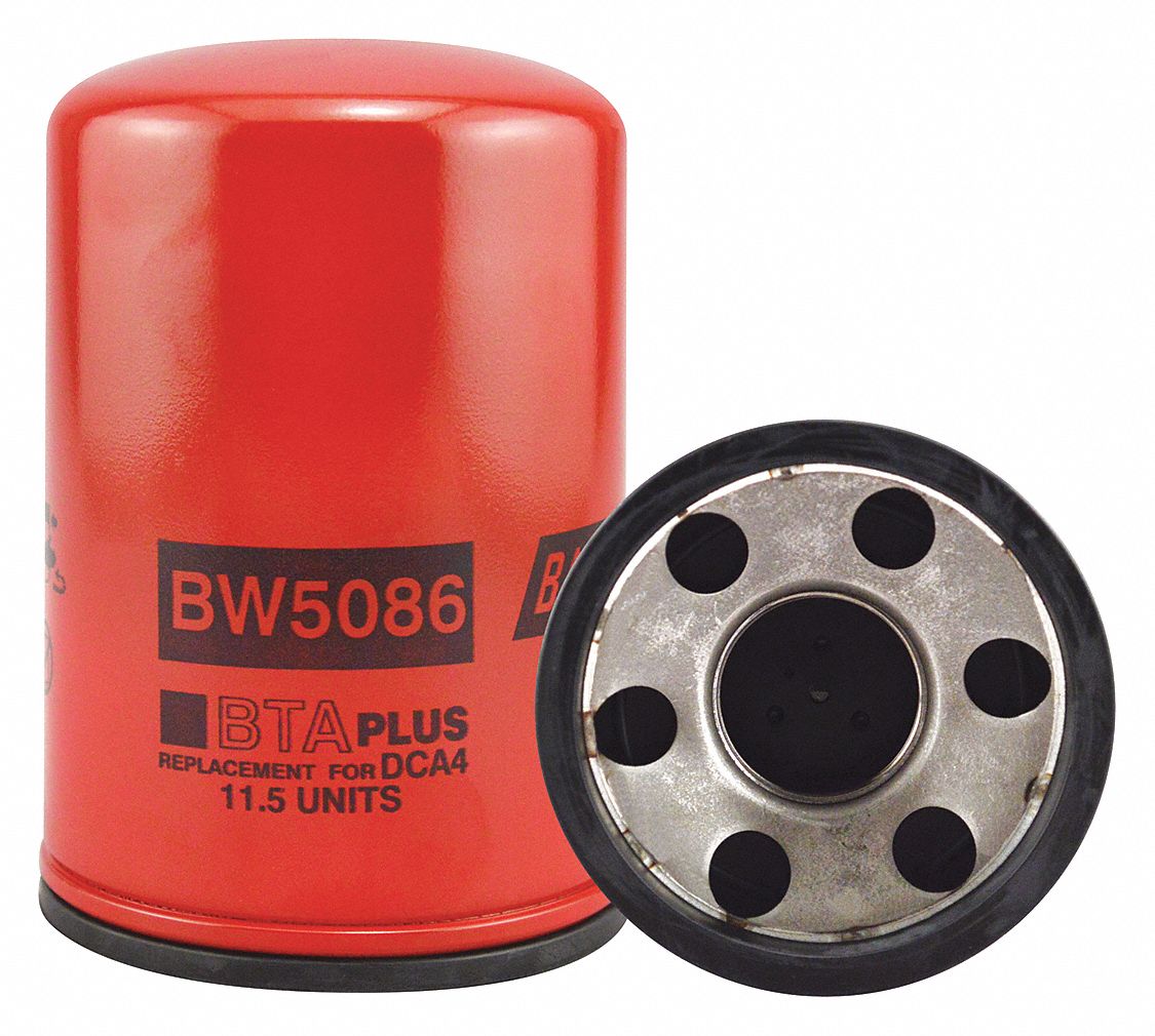 BALDWIN FILTERS Coolant Filter, SpinOn, 5 13/32 in Length, 3 3/4 in