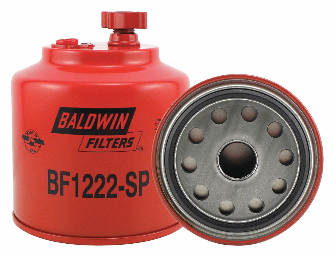BALDWIN FILTERS Fuel Filter, SpinOn Filter Design 2KZX9BF1222SP Grainger