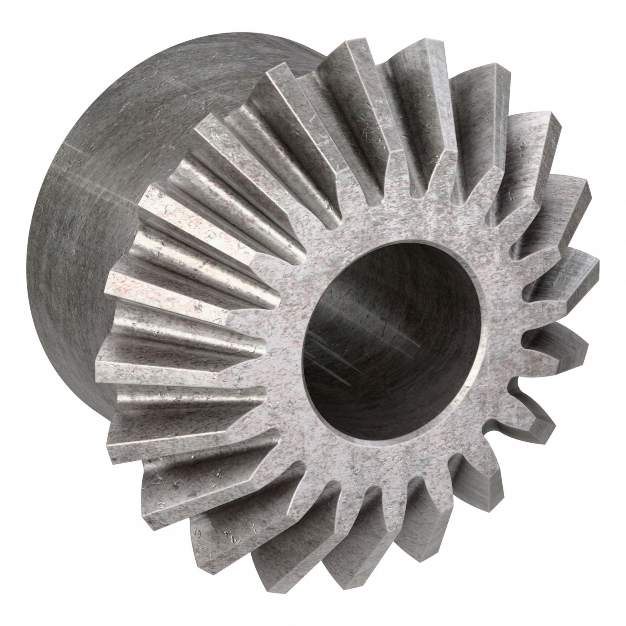Miter Gear: Dia. Pitch 10, Steel, 20 Pressure Angle, 20 Teeth, 3/4 in Bore Dia