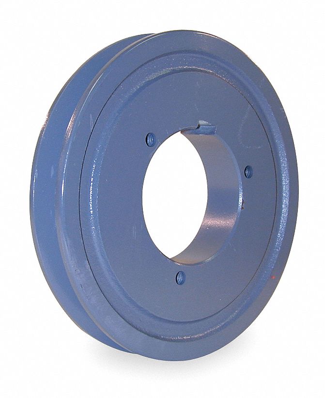 GRAINGER APPROVED Split Taper Bushed Bore Standard VBelt Pulley, For V
