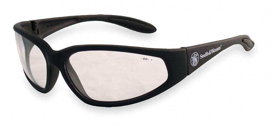 Smith & Wesson 19856 Clear Lens Safety Glasses Wraparound Scratch-Resistant 