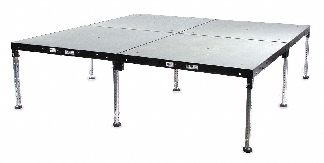 Portable Stage Package: 2.3 ft Max Overall Ht, 40 ft Overall Lg, 40 ft Overall Wd