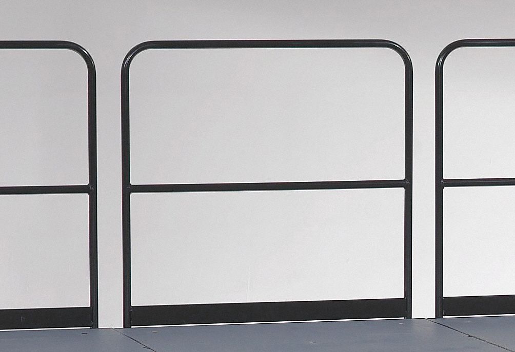 Portable Guardrail: Portable Stage Packages, 3.5 ft Overall Ht, 48 in Overall Wd, Steel