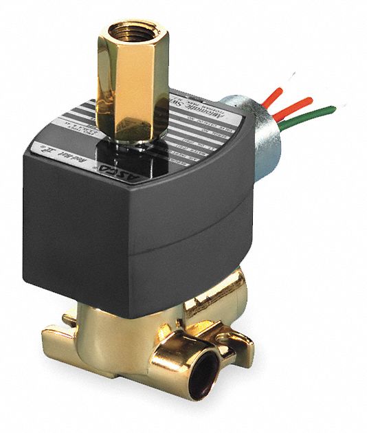 SOLENOID VALVE: 3-WAY, NORMALLY CLOSED, ¼ IN PIPE, 24V DC, EXPLOSION PROOF/WATERTIGHT