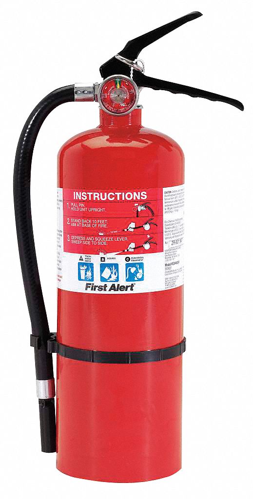 FIRST ALERT Fire Extinguisher, Dry Chemical, Monoammonium Phosphate, 5 ...