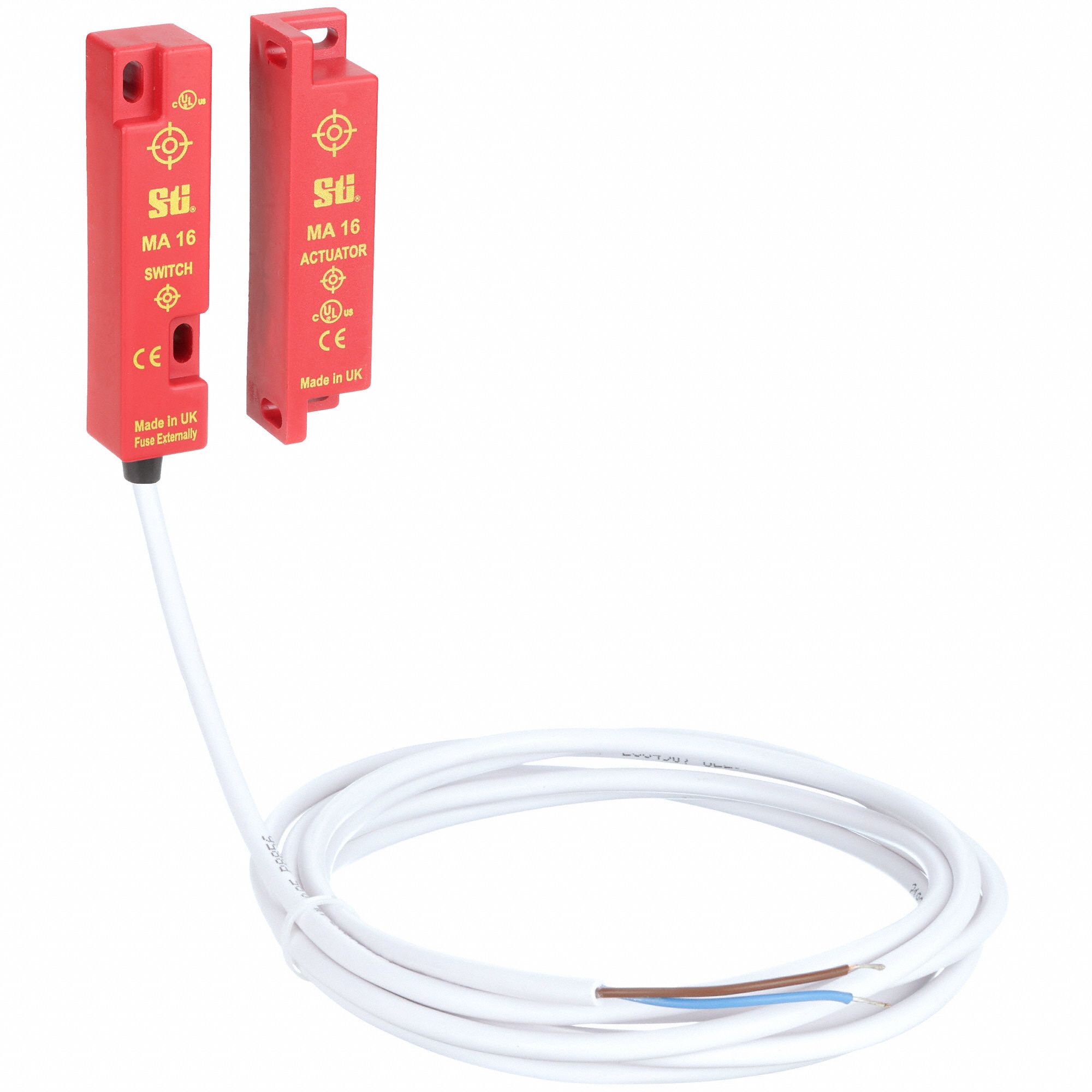 OMRON STI Actuated Safety Interlock Switch, Off Sensing Distance 0.98 in, Bare Wire