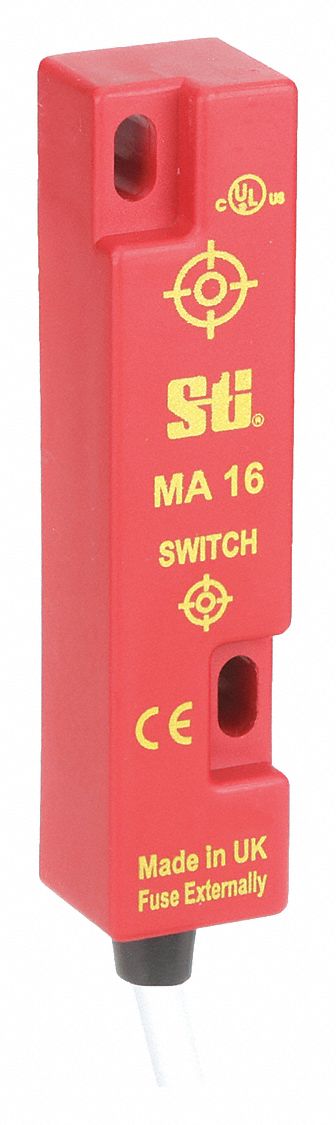 MAGNETICALLY ACTUATED SAFETY INTERLOCK SWITCH, MA SERIES, 1NO/2NC, 9.84 FT CABLE L