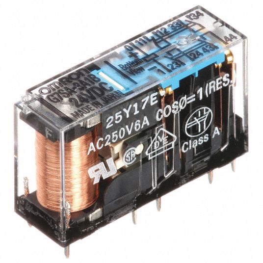 OMRON STI Force Guided Relay: Socket Mounted, 24V DC, 6 A Rating, 10  Pins/Terminals, 3PST-NO/SPST-NC