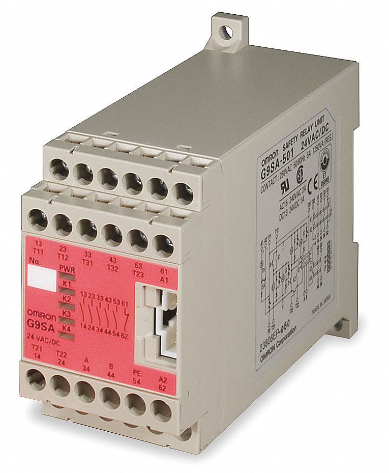 OMRON STI Safety Monitoring Relay, 24 V AC/DC, 5A @ 250 V, 5A @ 30 V, 1