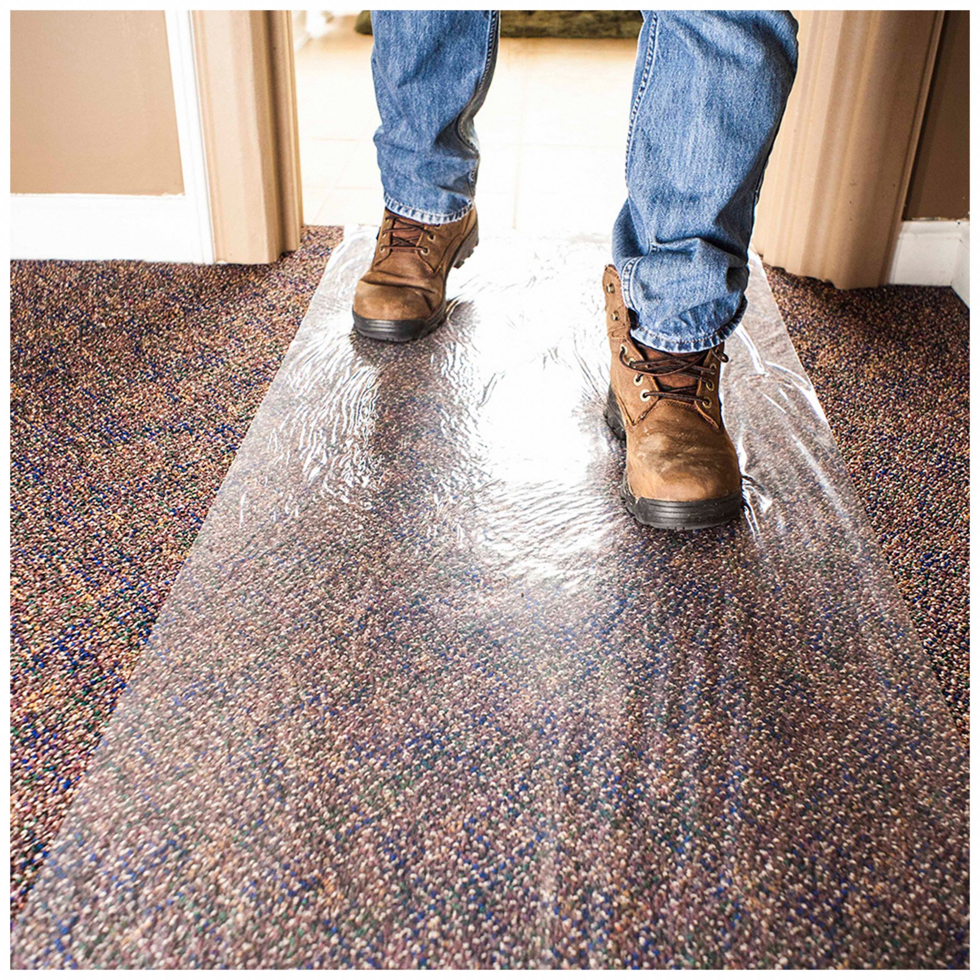 SURFACE SHIELDS Carpet Protection 2.5 mil Thick, 21 in Wd, 300 ft Lg