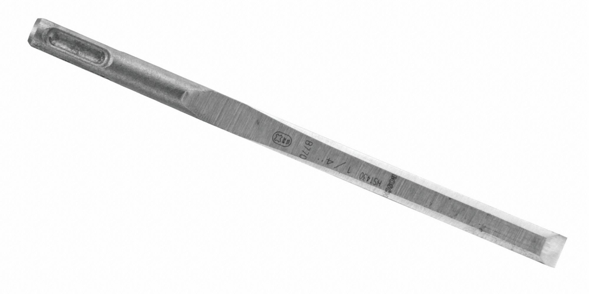 Chisel Bit: 1/4 in Head Wd, 7 in Overall Lg, 25/64 in Shank Dia