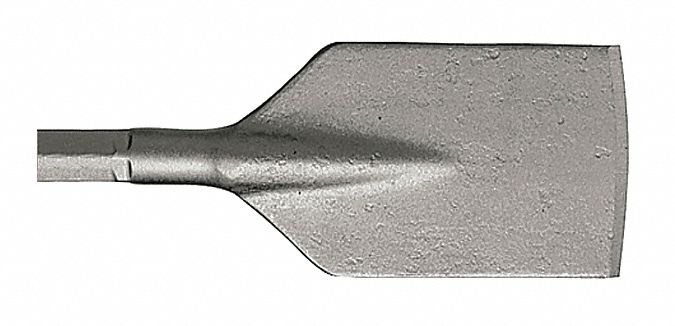Breaker and Demolition Hammer Chisel: 5 in Head Wd, 15 in Overall Lg, 3/4 in Shank Dia