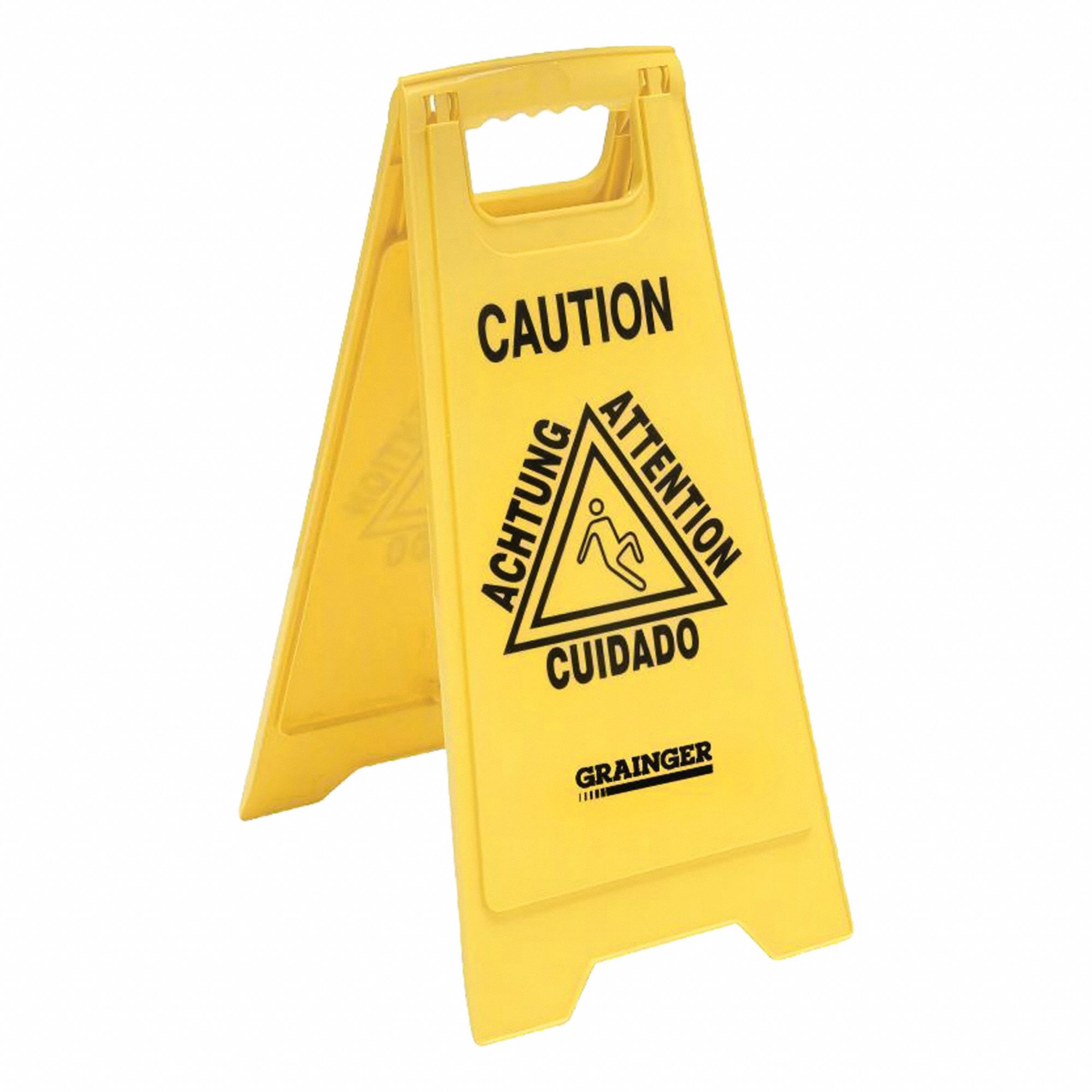 Polypropylene, 24 in x 11 29/36 in x 12 in Nominal Sign Size, Floor ...