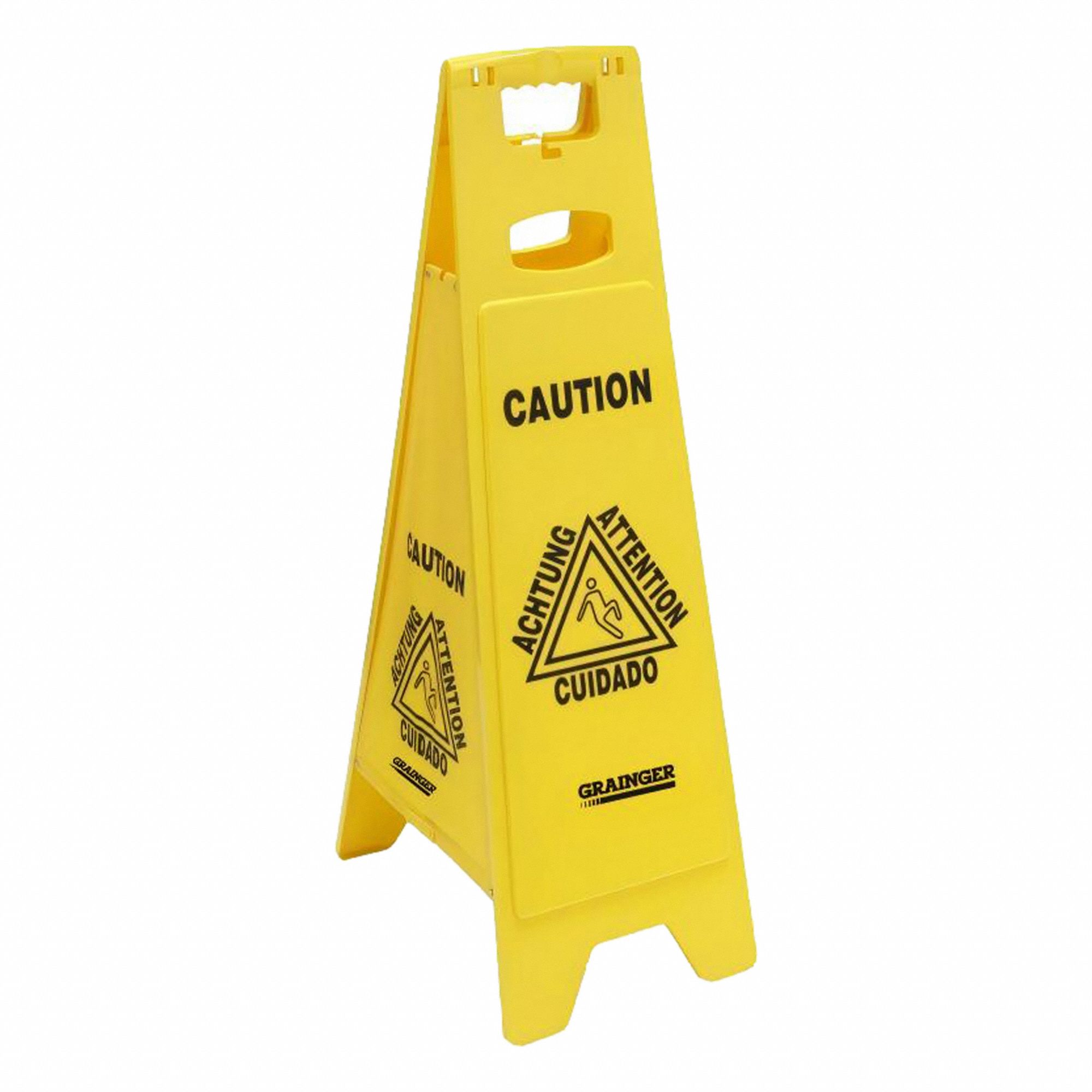 Polypropylene, 37 in x 12 in x 12 in Nominal Sign Size, Floor Safety ...