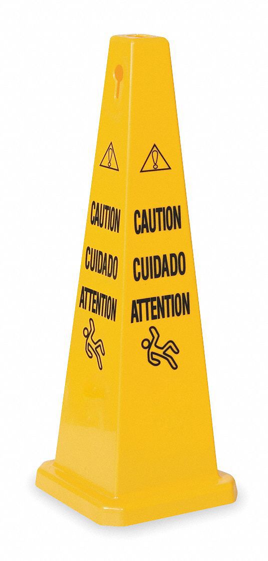 36IN MULTILINGUAL CAUTION YELLOW