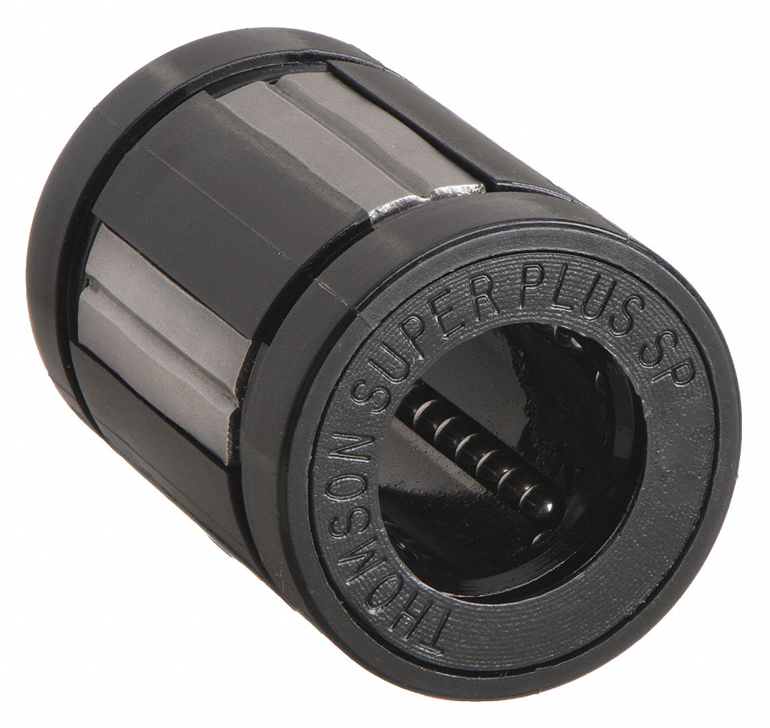 Linear Ball Bearing: 20 mm Inside Dia, 900 lbf Dynamic Load Capacity, Two Integral Wipers