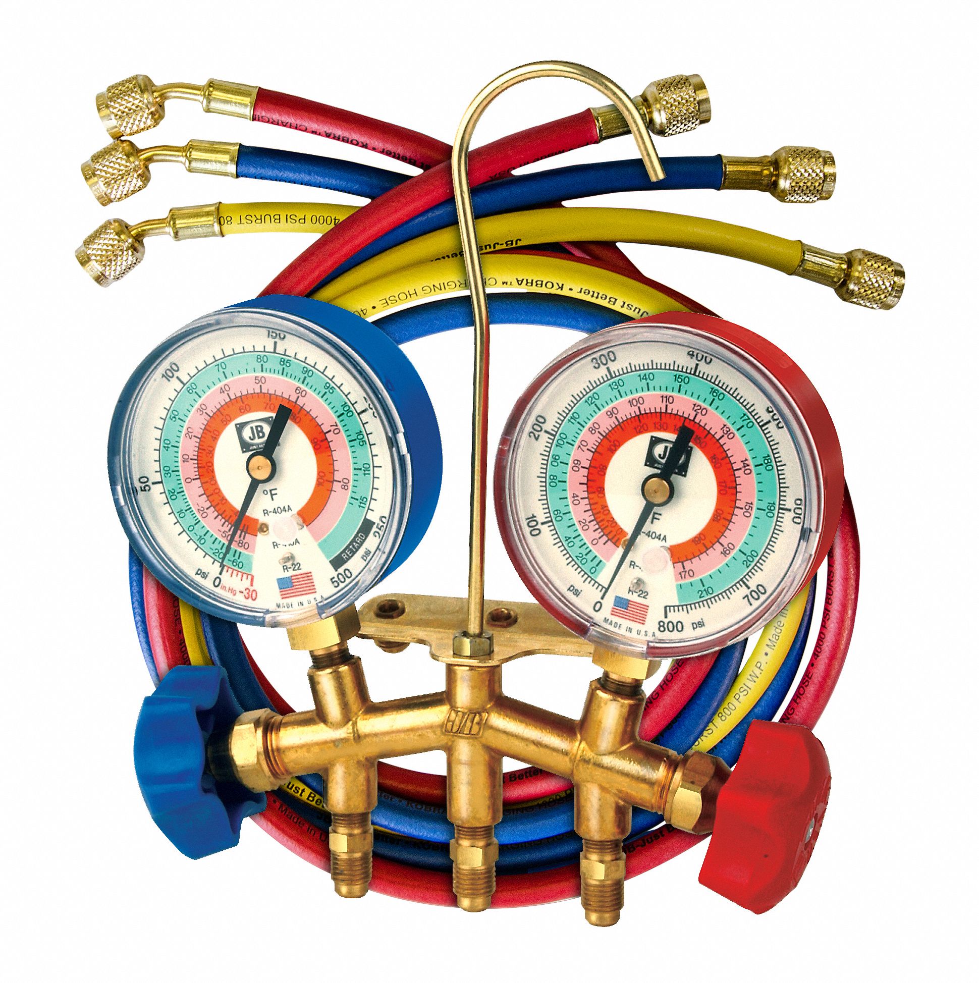 JB INDUSTRIES Manifold Gauge, Number of Valves 2, +/323 Gauge