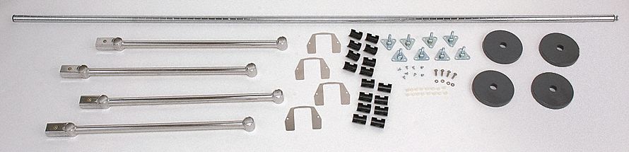 Stationary End Unit Kit: 24 in Overall Wd, Metro Top-Track