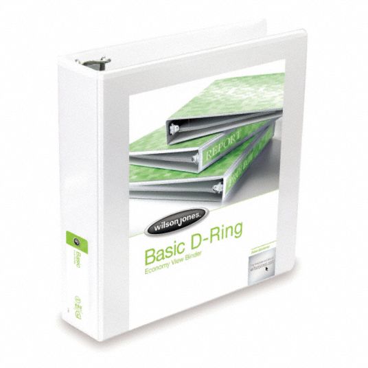 Business Source Basic D-Ring White View Binders - 5 Binder Capacity 