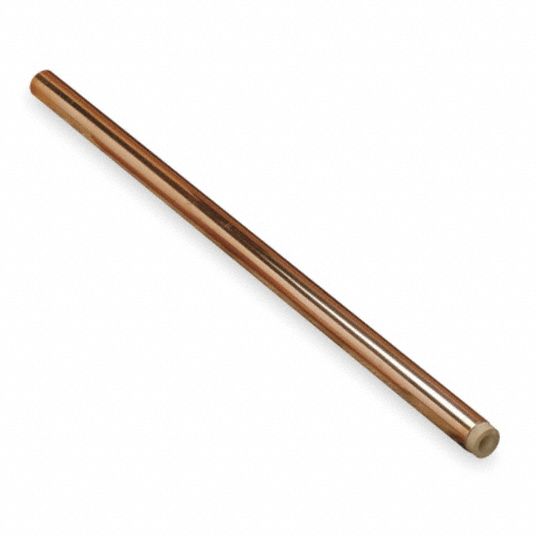 Tubing: Copper, 1/4 in, Type ACR, 10 ft, Straight