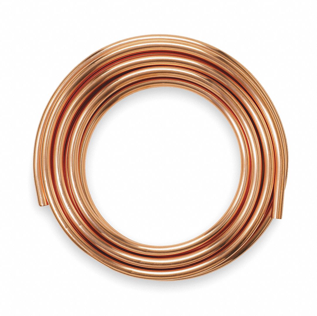 Streamline Tubing: Copper, 1 1/8 in, 100 ft, Coil Model: D18100