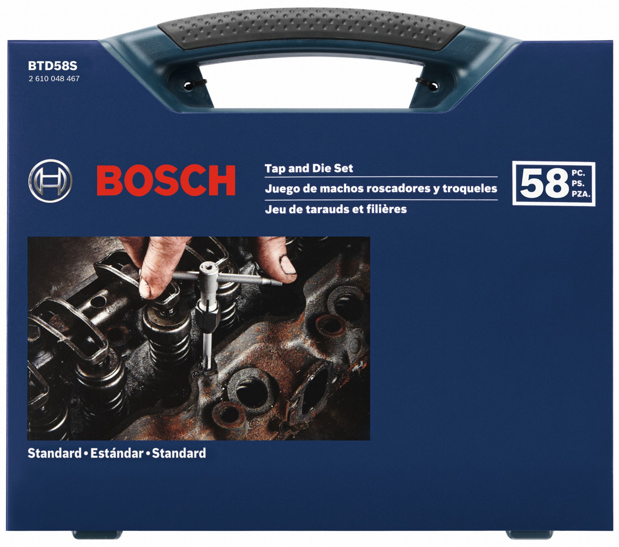 BOSCH Tap and Die Set 58 Pieces 2LKN6BTD58S Grainger