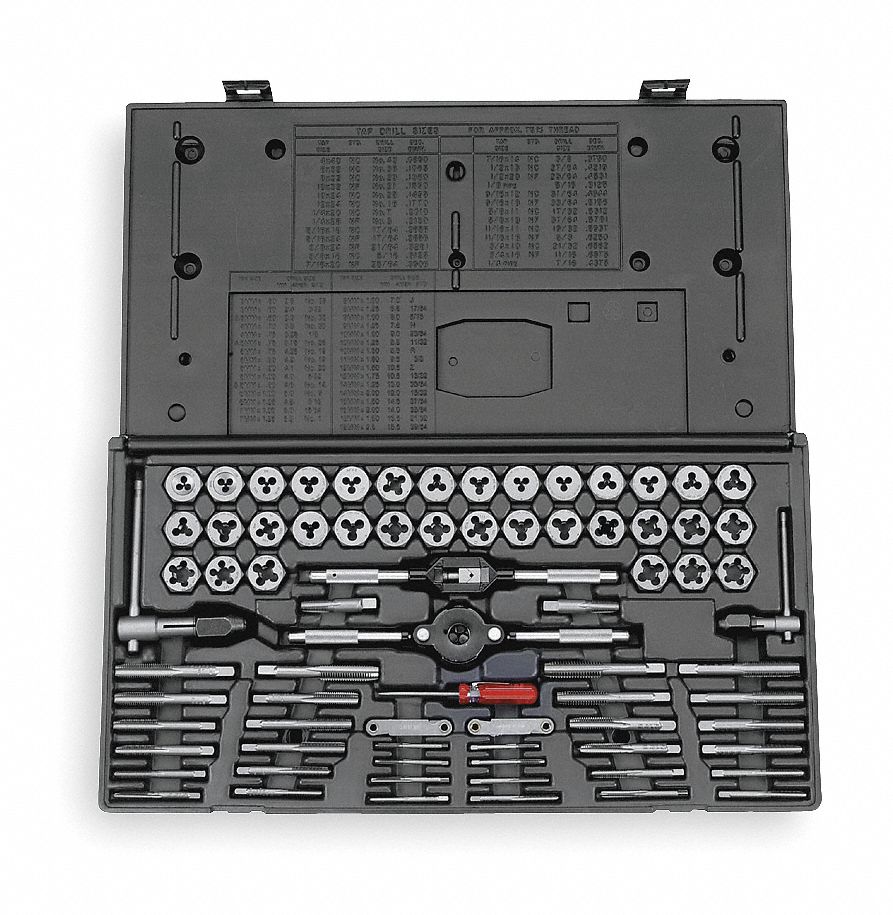 BOSCH, 75 Pieces, 440 Min. Tap Thread Size, Tap and Die Set 2LKN7