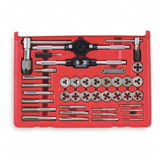 VERMONT AMERICAN, 40 Pieces, Tap and Die Set - 2LKN8|21749 - Grainger