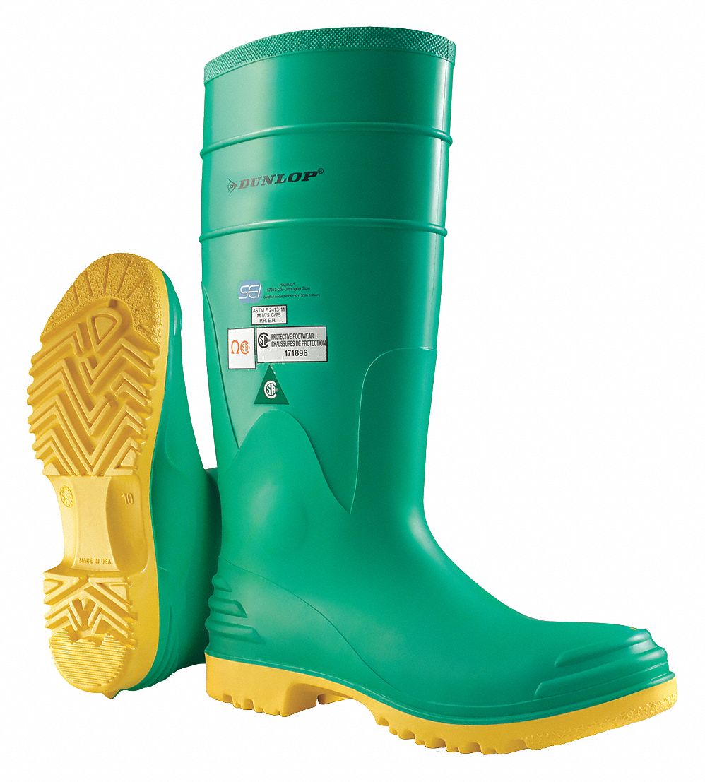 dunlop green rubber boots