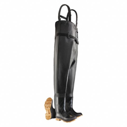 Dunlop 860561033 Size 10 Men&s Steel Hip Wader, Black