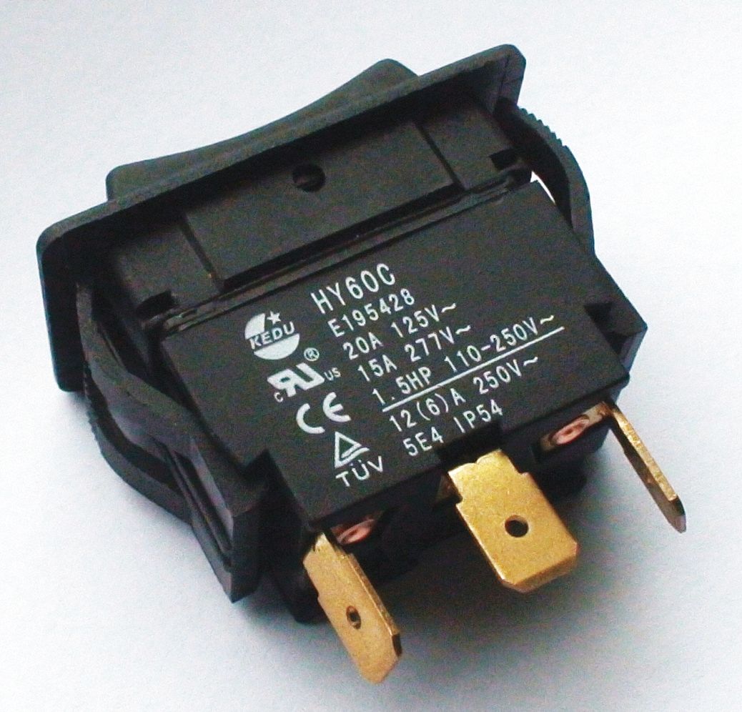 POWER FIRST Interruptor Basculante , Forma de Contacto: DPST , Número de  Conexiones: 4 , Terminales: Lengüeta de Conexión Rápida 1/4 - Interruptores  Basculantes - 2VLR2