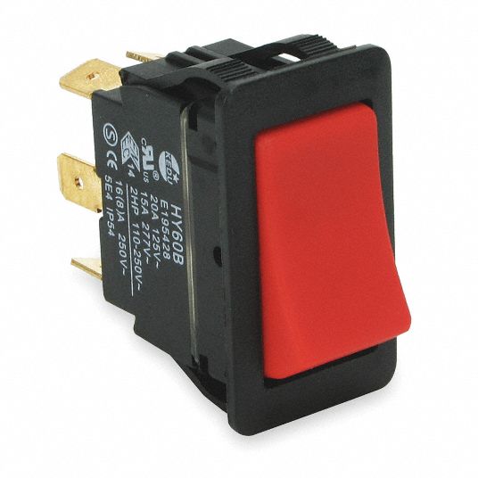 POWER FIRST Rocker Switch Rocker Switch, DPDT, Momentary On/Off