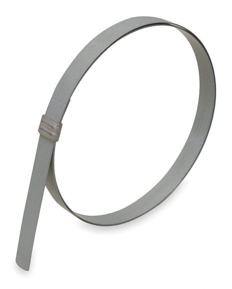Galvanized Steel, 1 3/4 in 6 3/4 in Clamping Dia, Band Clamp 2LPJ9GRS318 Grainger