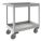 CORROSION-RESISTANT UTILITY CART WITH DEEP LIPPED METAL SHELVES, 36 IN X 24 IN