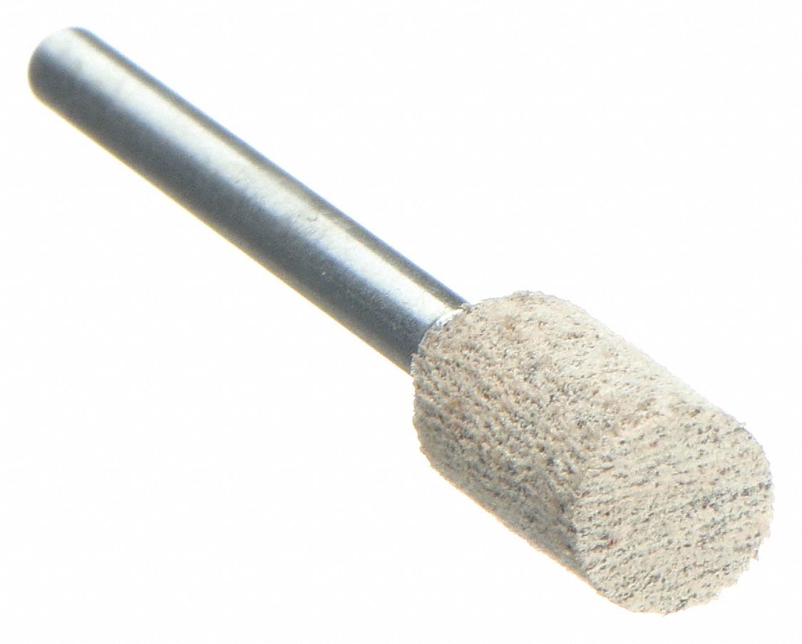 Mounted Point: 1/4 in Dia, Aluminum Oxide, 80 Grit, W163